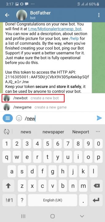 ESP8266 with Telegram