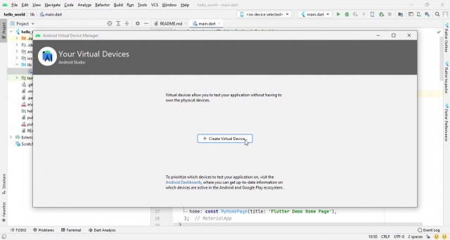 flutter in android studio