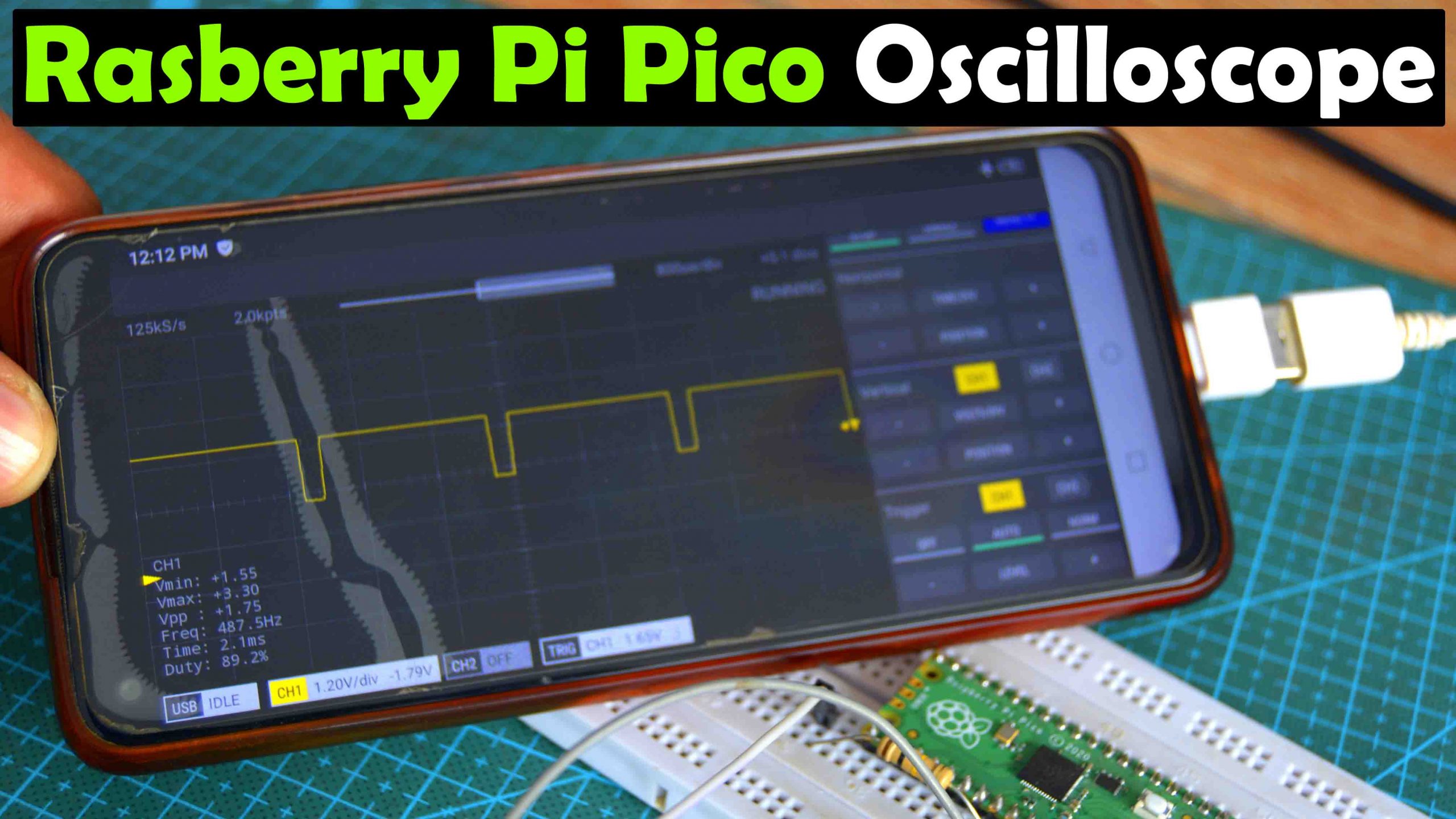 Raspberry Pi Pico Oscilloscope for your Smart Phone or Tablet, Scoppy  Oscilloscope