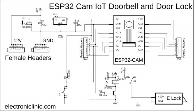 esp32 cam iot bell and door lock