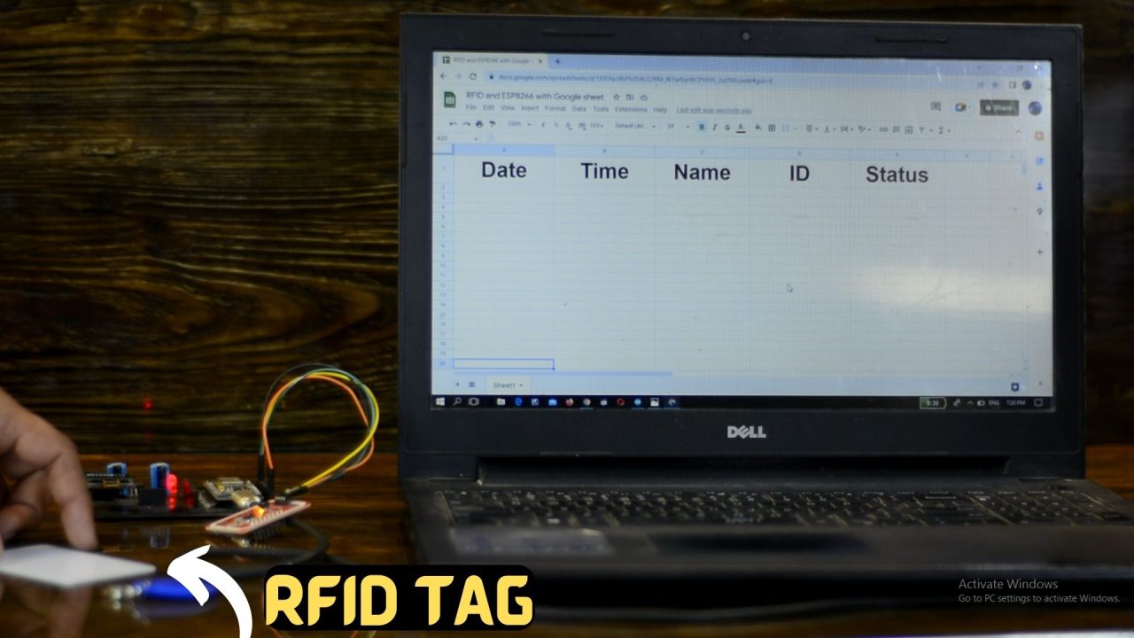 ESP8266 PN532 RFID, and Google Spreadsheet