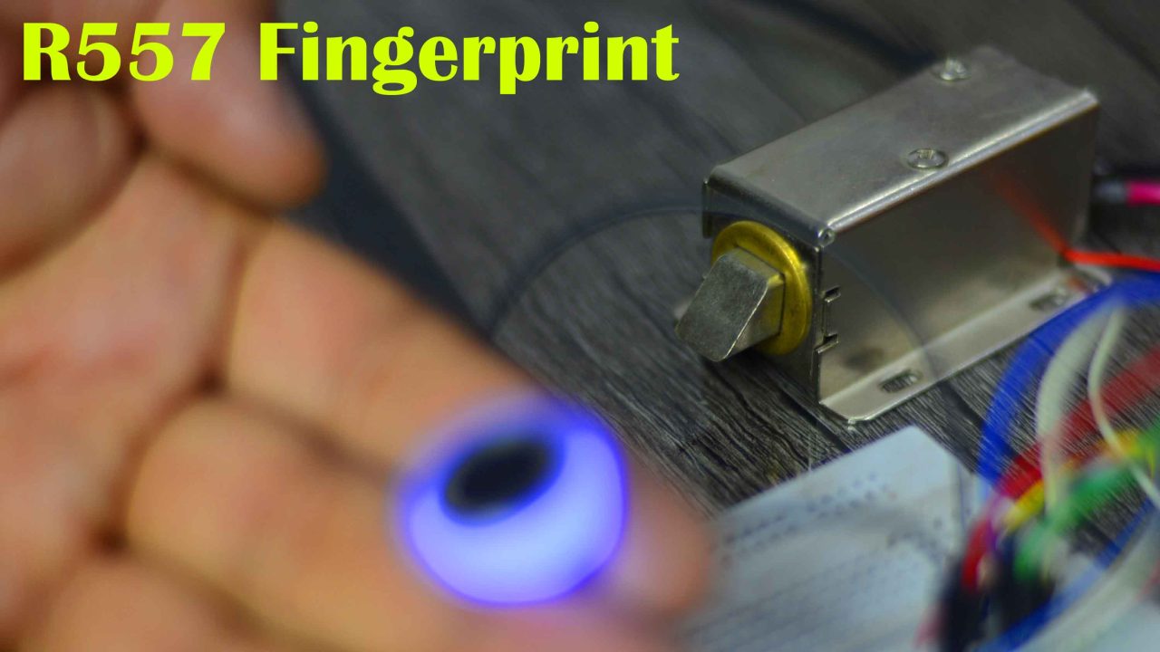 electronic door lock control with R557 Capacitive Fingerprint Sensor and arduino