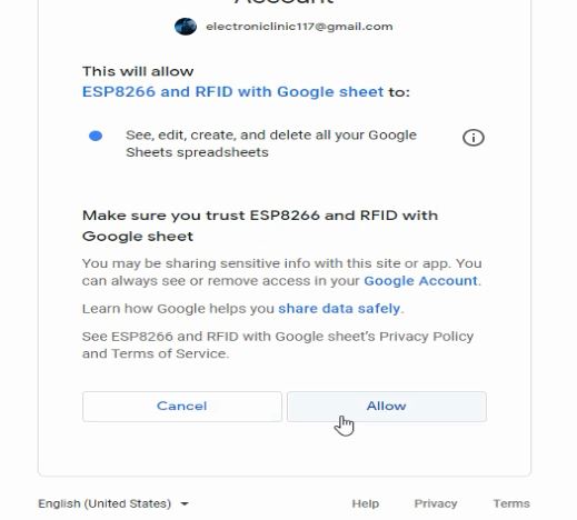 ESP8266 PN532 RFID, and Google Spreadsheet