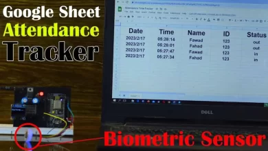 arduino code for r557 biometric sensor with Google Sheet Attendance Tracker