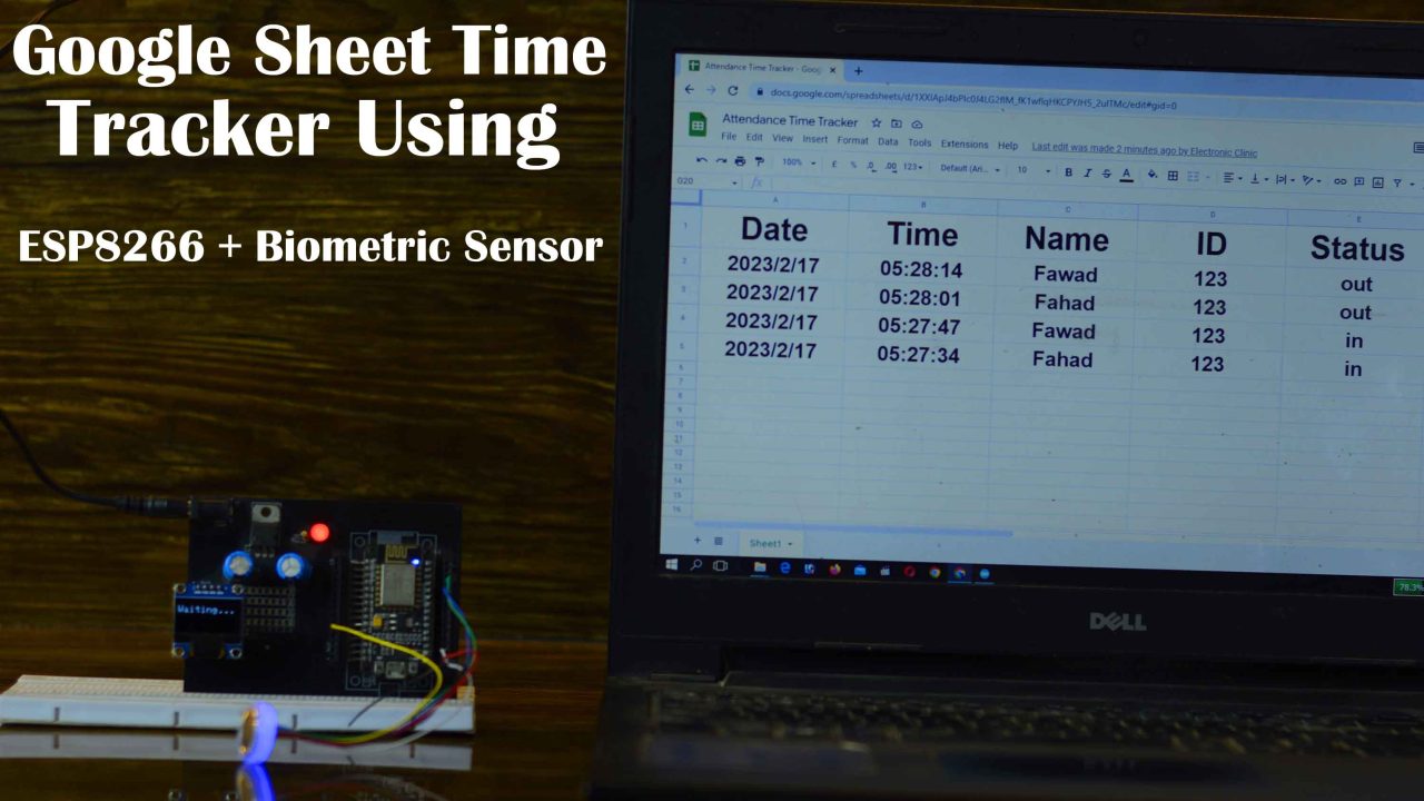 arduino library for r557 biometric sensor Google Sheet Attendance Tracker