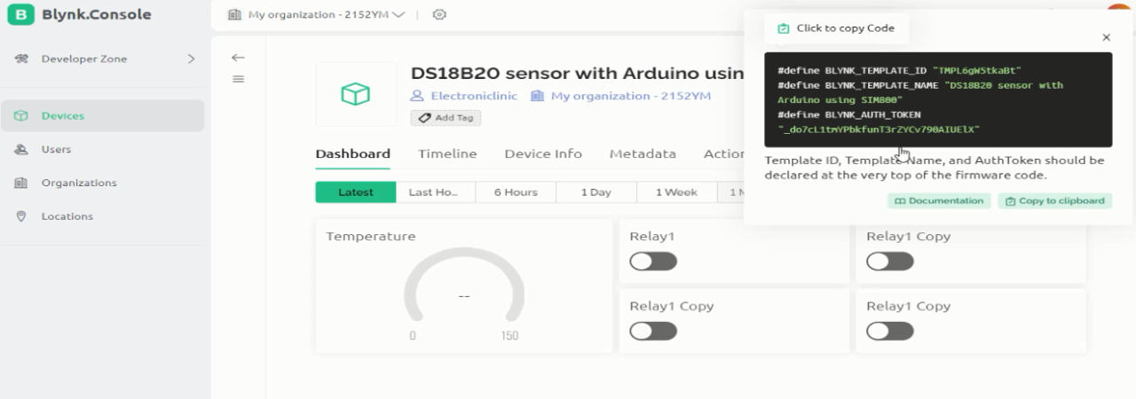 Arduino SIM800L Blynk