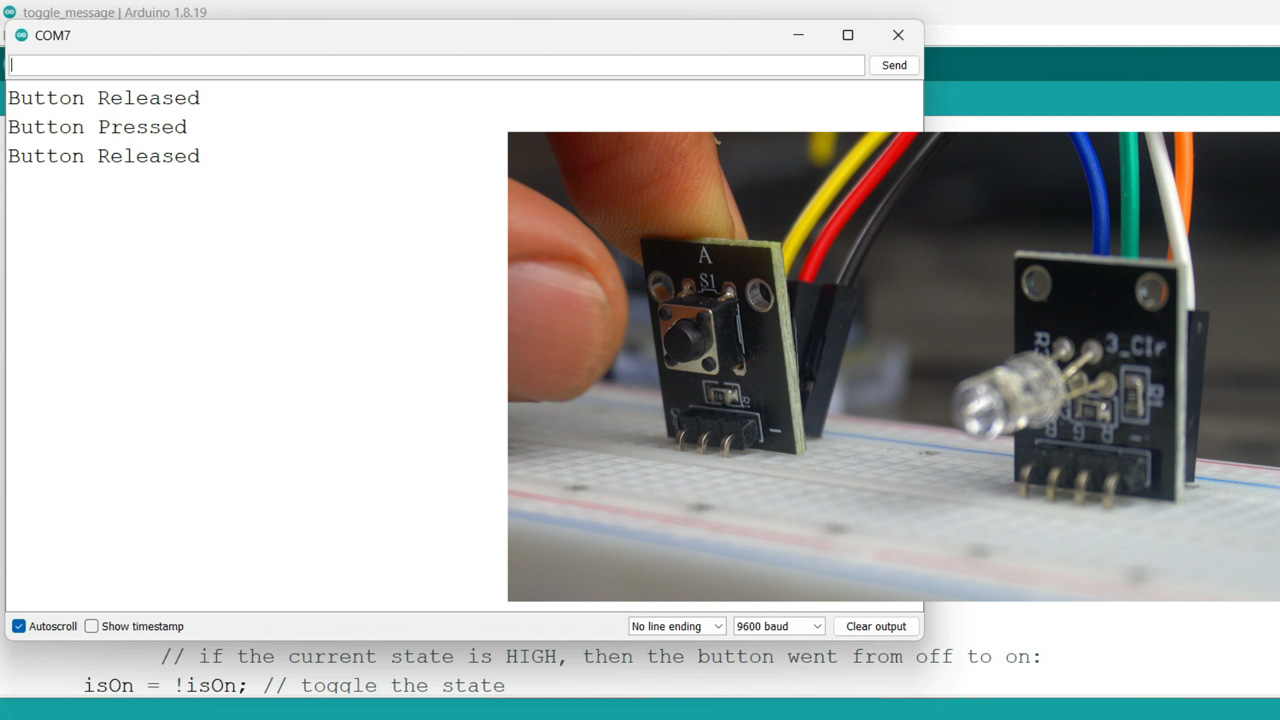 Push button with Arduino Uno R4