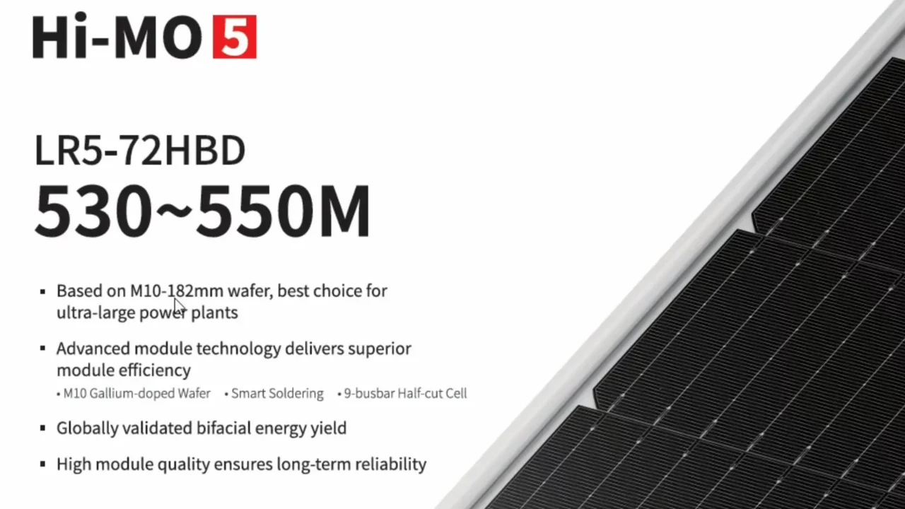 182mm wafer size bifacial Solar System Installation