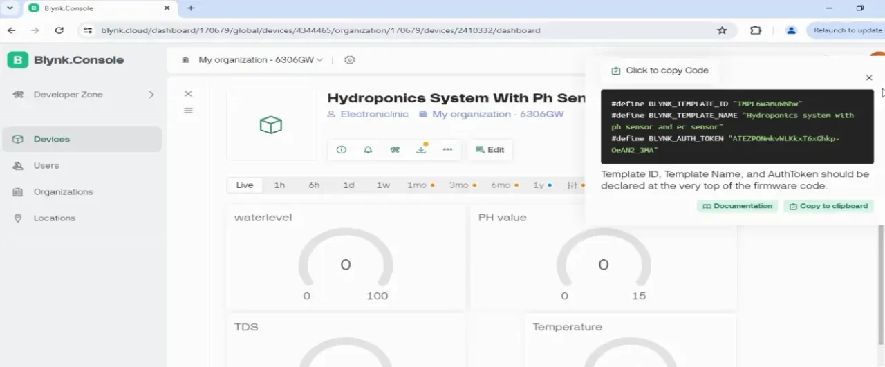 esp32 Hydroponic System