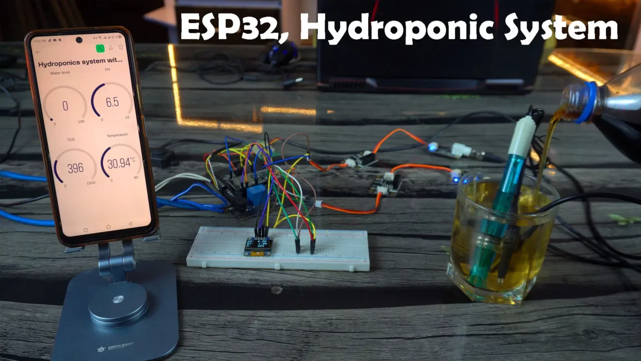 esp32 Hydroponic System liquid testing