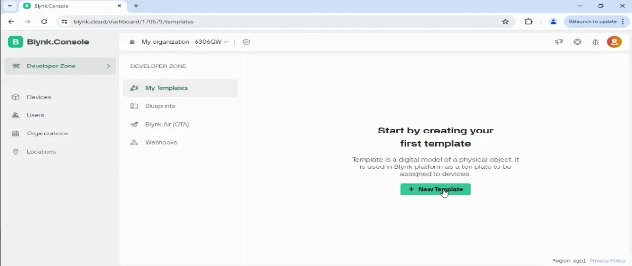 esp32 Hydroponic System blynk application