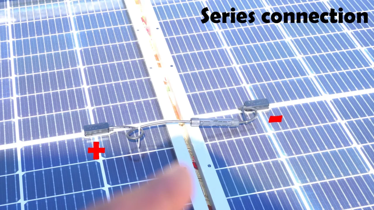 longi Solar panels System Installation connections in series