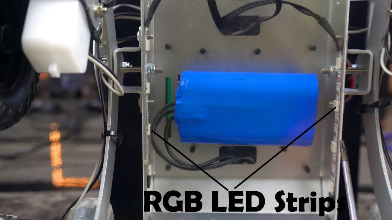 rgb led strips on a robot - master robotics