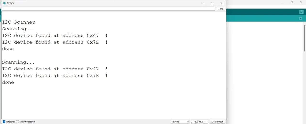 esp32 I2C Scanner code using arduino ide