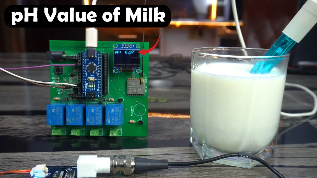 testing milk ph value using pH Sensor with Arduino