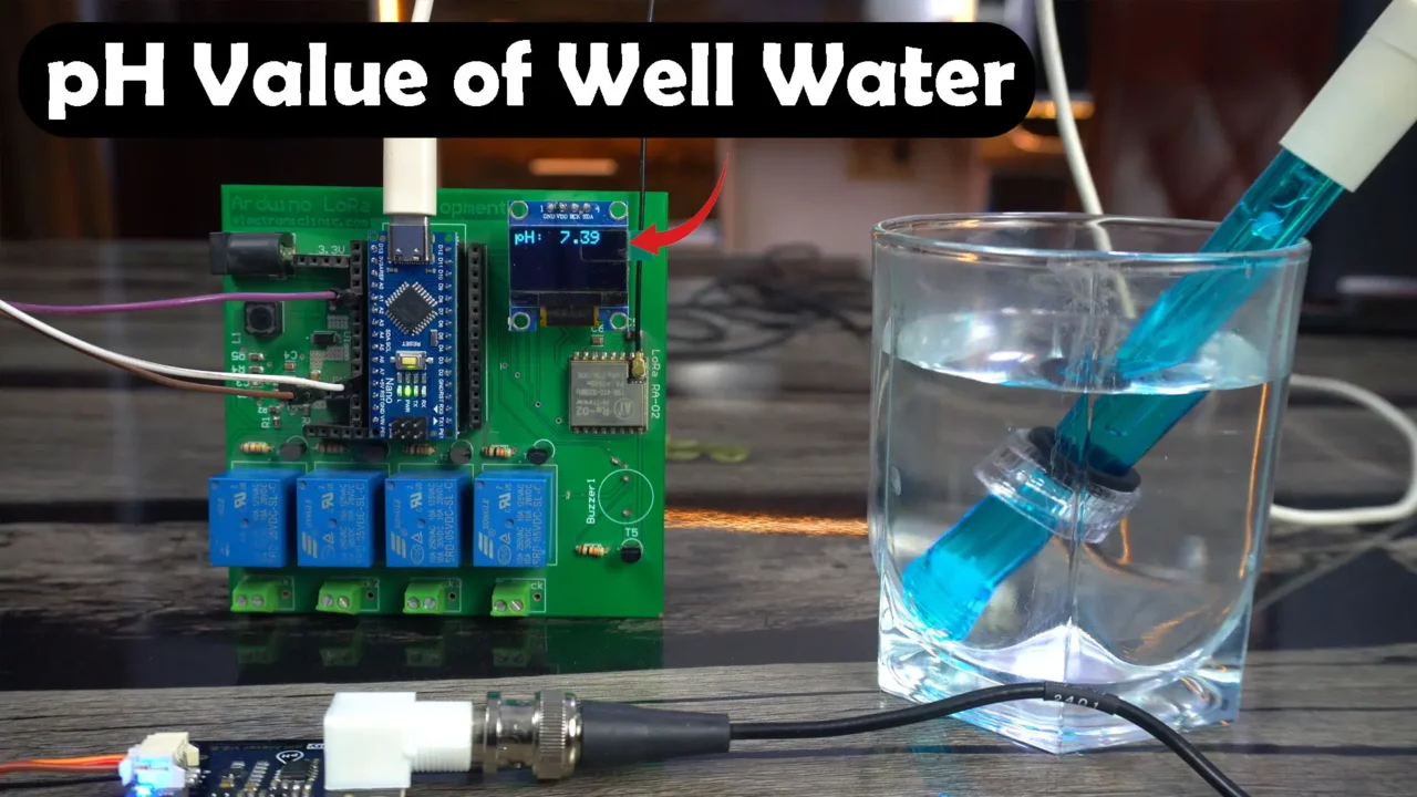 testing ph value of well water using pH Sensor with Arduino