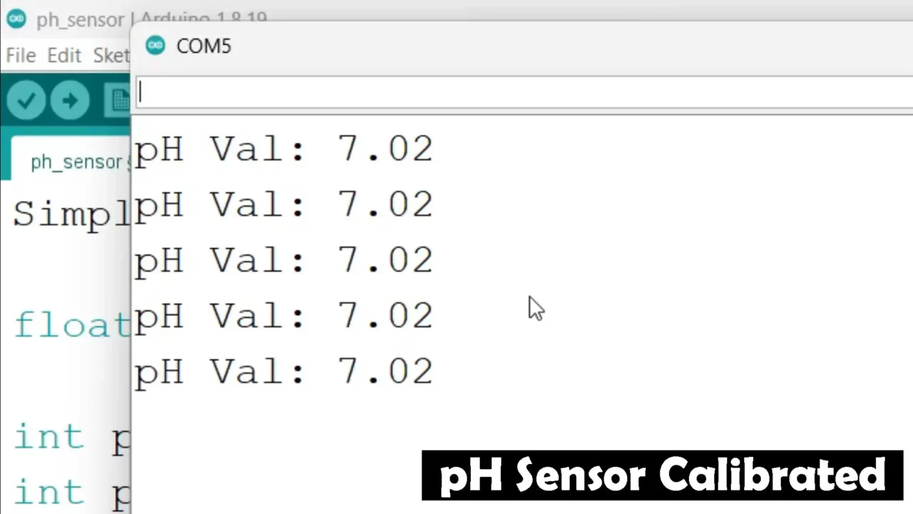 pH Sensor calibration using Arduino