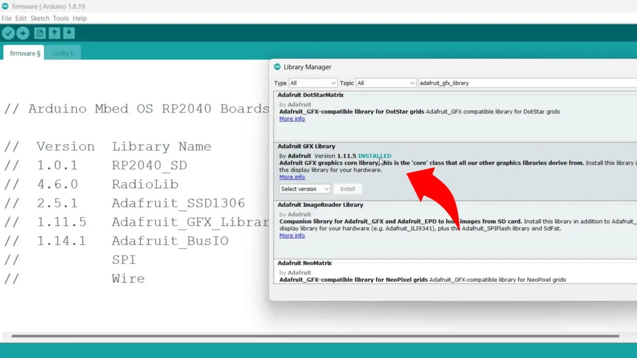 adafruit gfx library for Soil pH Meter