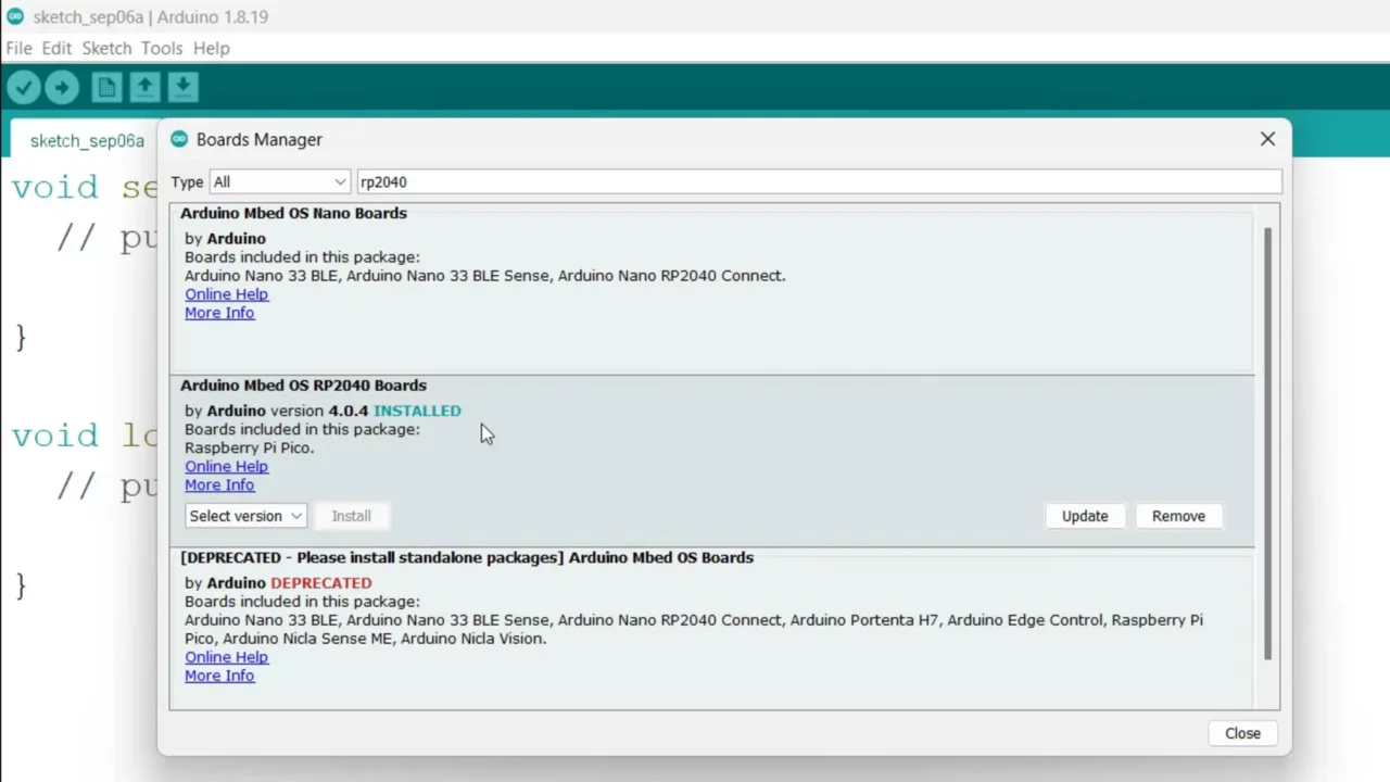 rp2040 arduino library for Soil pH Meter