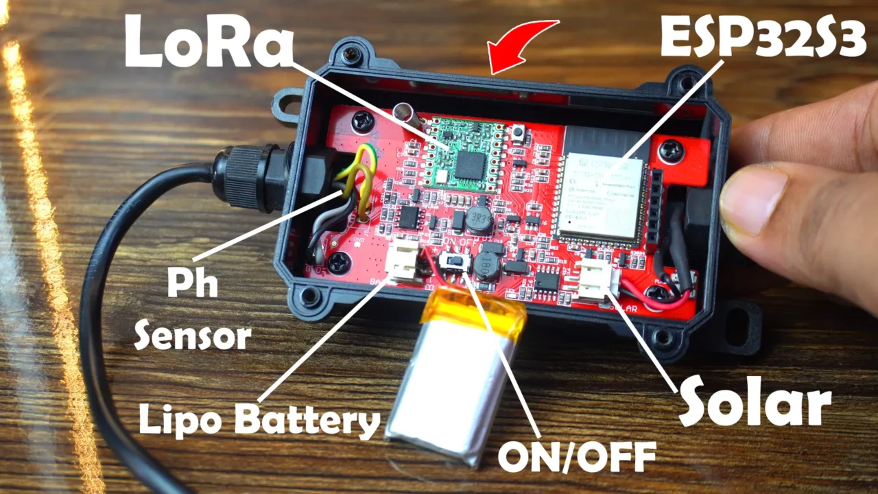 Soil pH Meter with esp32 and lora