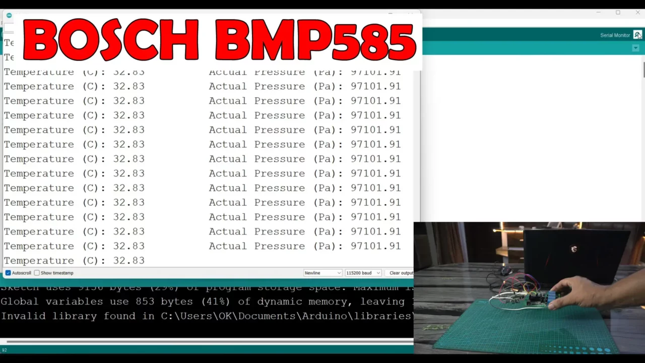 BOSCH BMP585 Barometric Pressure Sensor with arduino