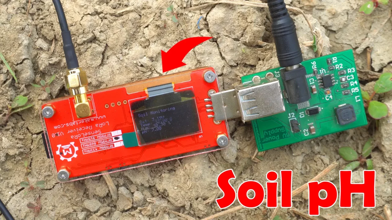 Soil pH Meter and soil ph monitoring using lora esp32