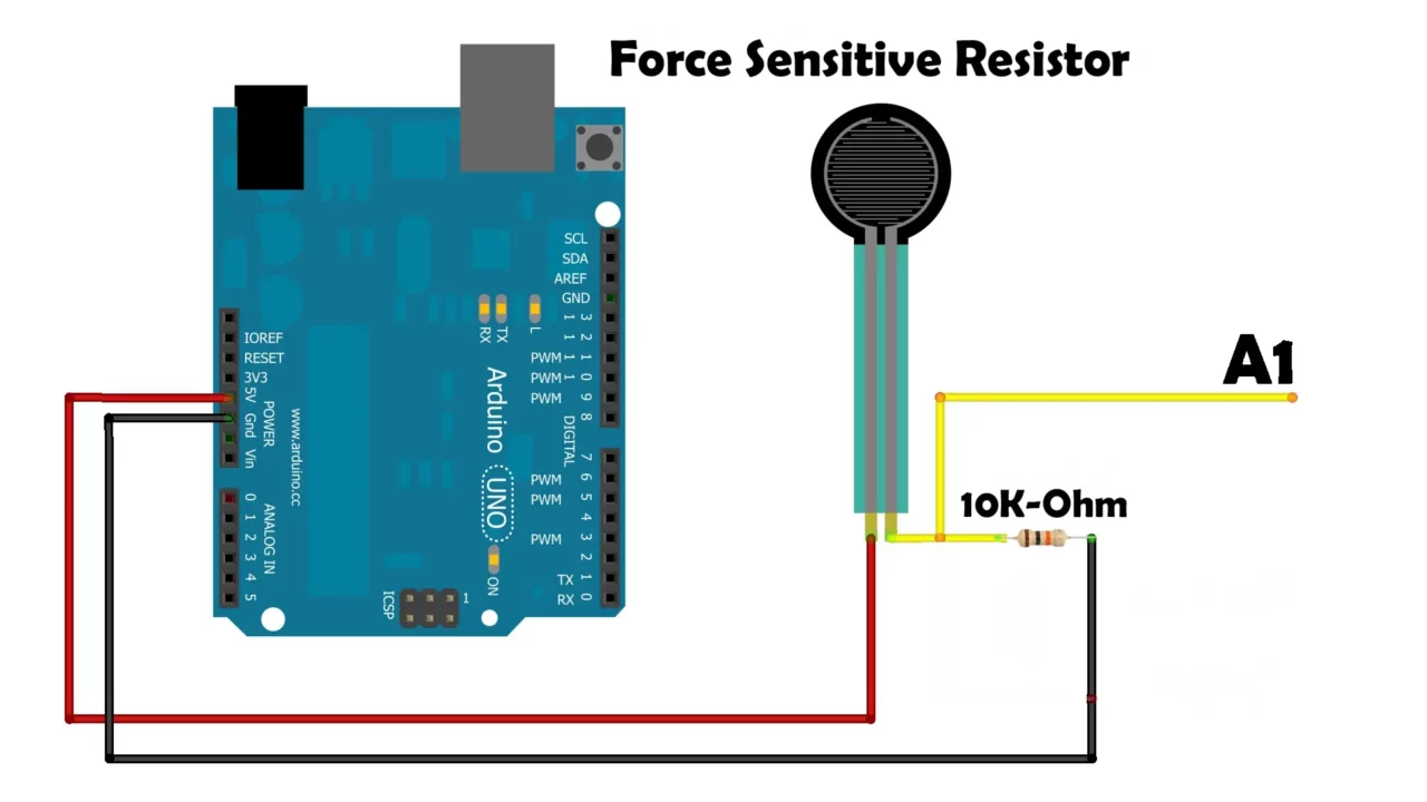 Force Sensitive Resistor arduino circuit diagram