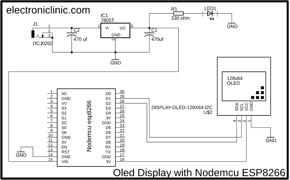 how to know wifi password using esp8266 circuit diagram