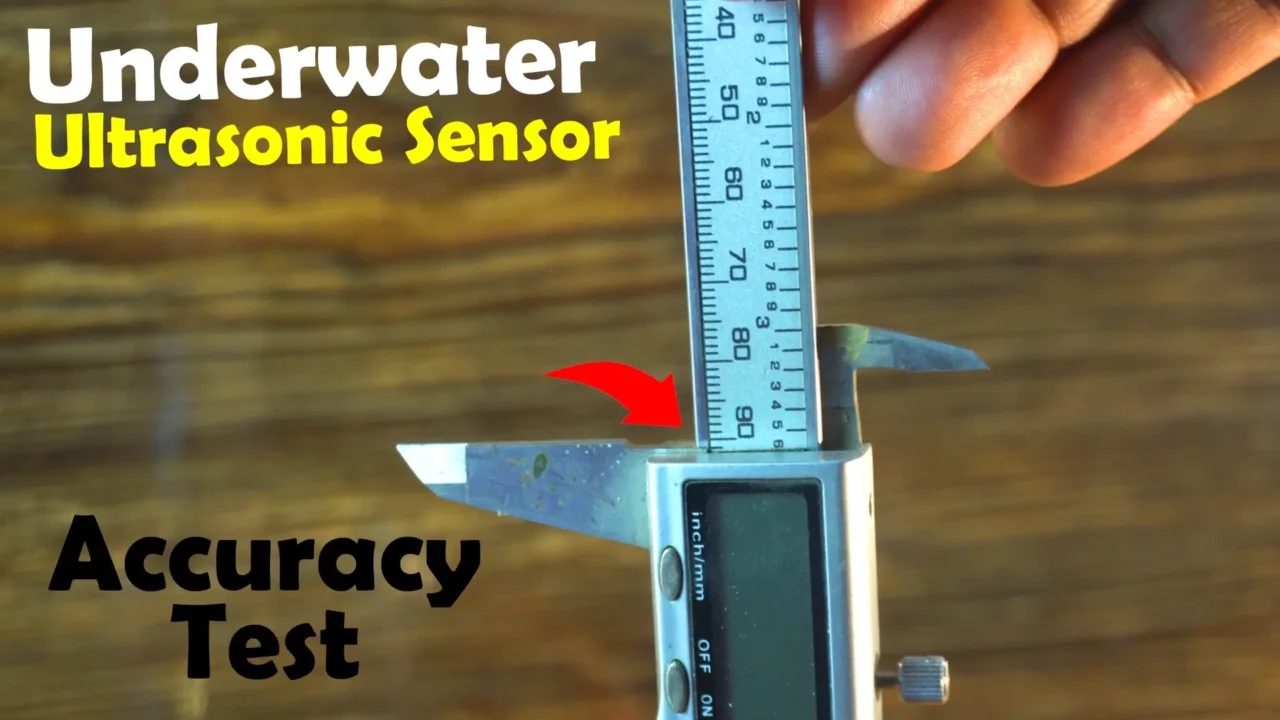 Underwater Ultrasonic Sensor accuracy testing using vernier caliper