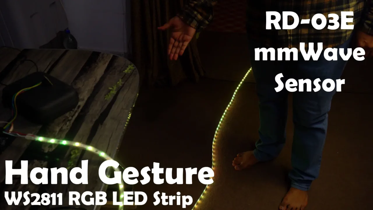 hand gesture controlled rgb led strip using mmwave sensor and esp32 Smart Staircase Lighting