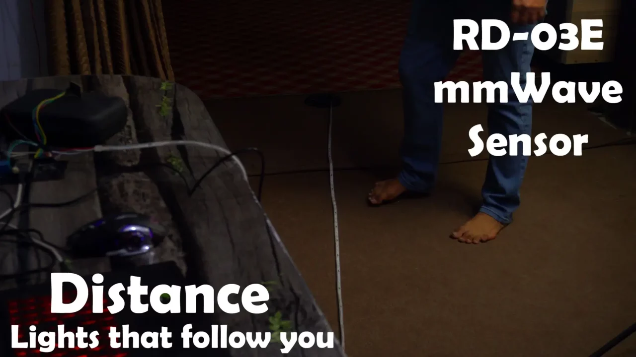 rgb led strip esp32 and mmwave sensor for Smart Staircase Lighting