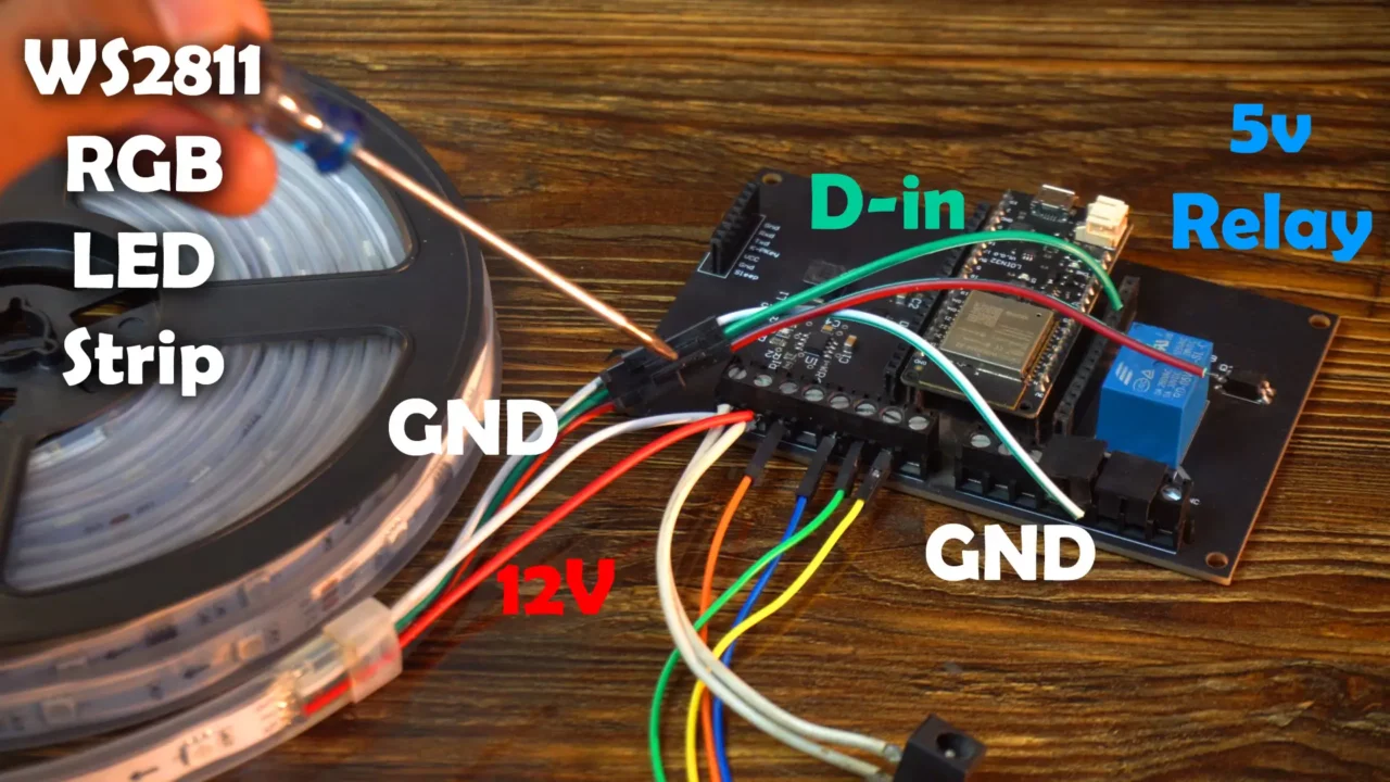 Smart Staircase Lighting and rgb led strip with esp32 interfacing