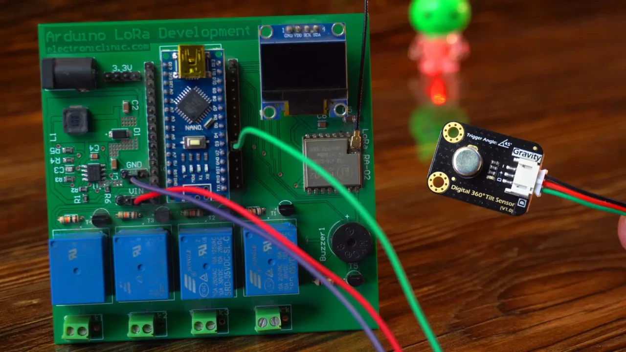 Digital 360° Tilt Sensor interfacing with arduino