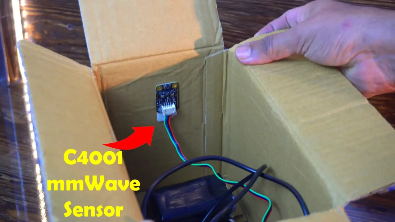 C4001 mmWave sensor inside a box first text