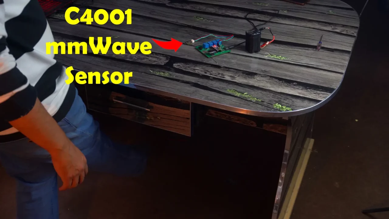 C4001 mmWave sensor detect me through the hardboard sheet