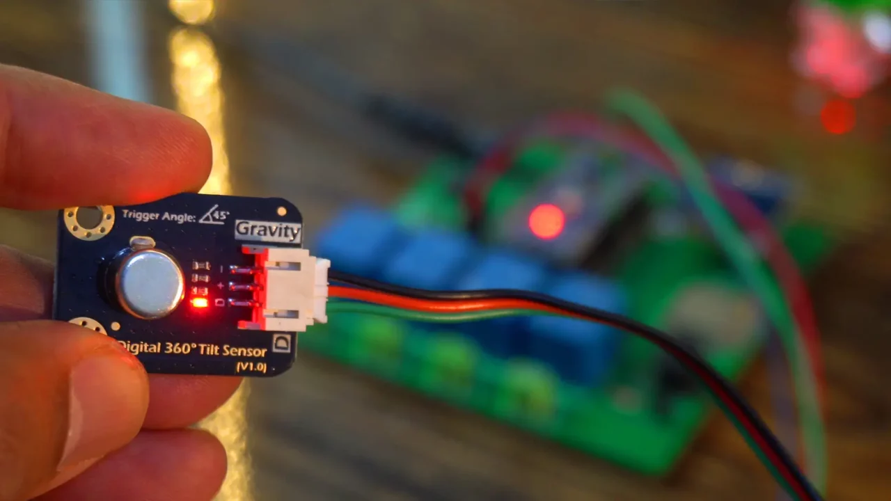 control a buzzer using Digital 360° Tilt Sensor and arduino