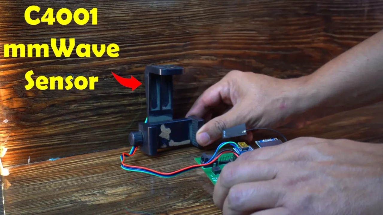 human detection behind a wall using C4001 mmWave sensor
