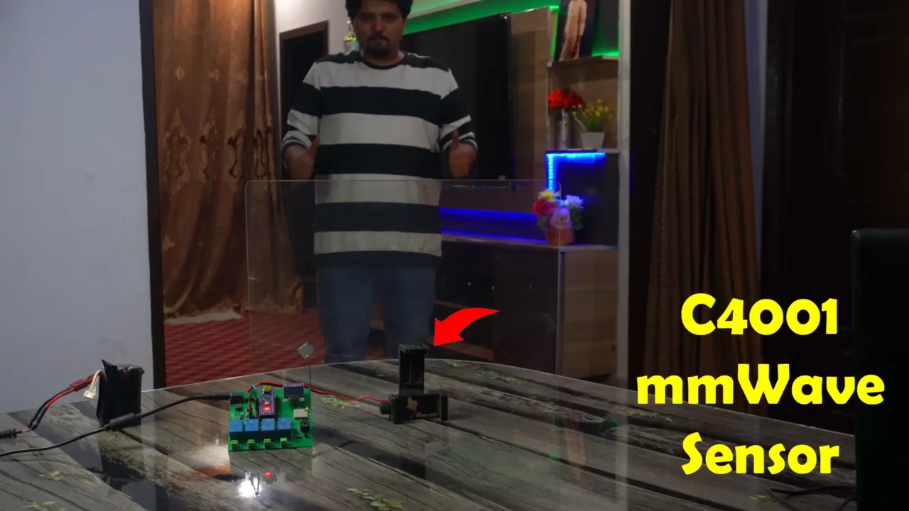 human detection through glass using C4001 mmWave