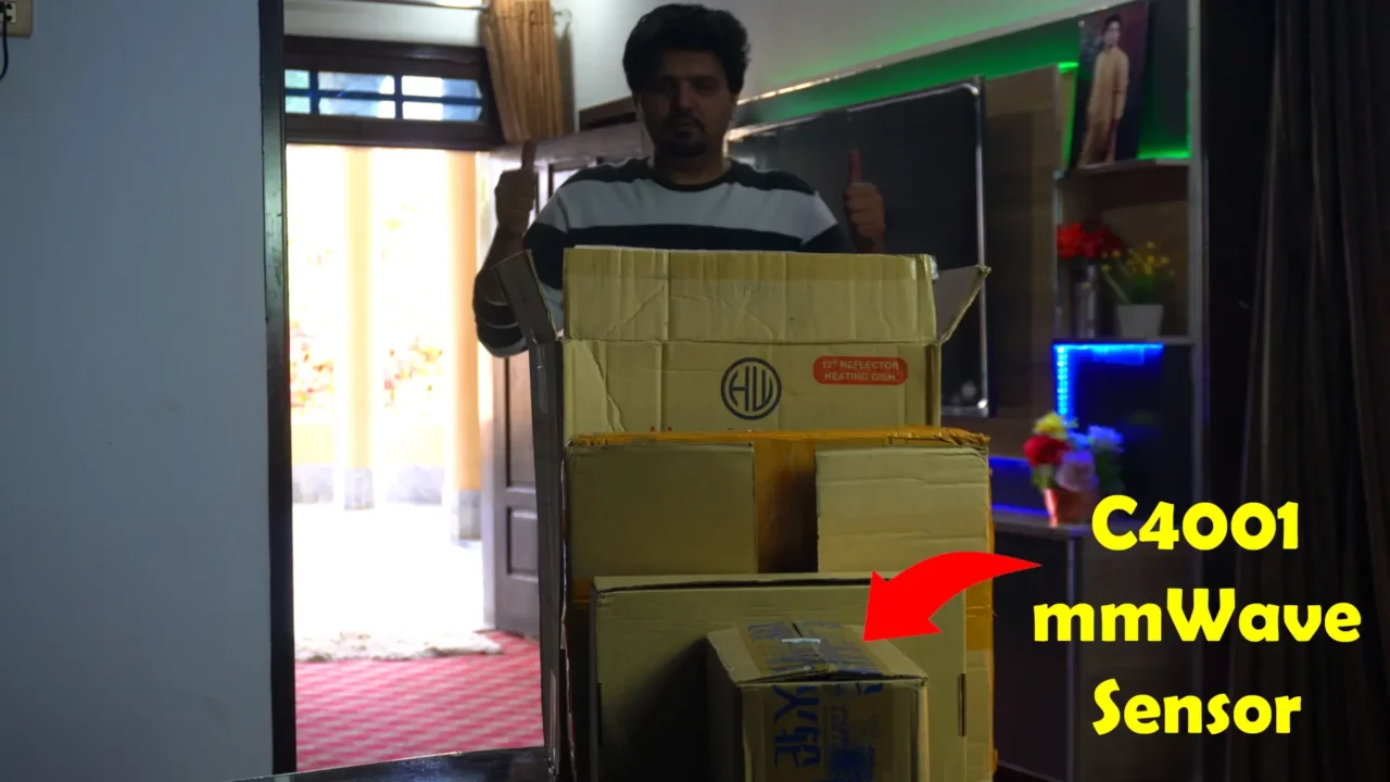 C4001 mmWave sensor can detect humans through cardboard sheets and boxes