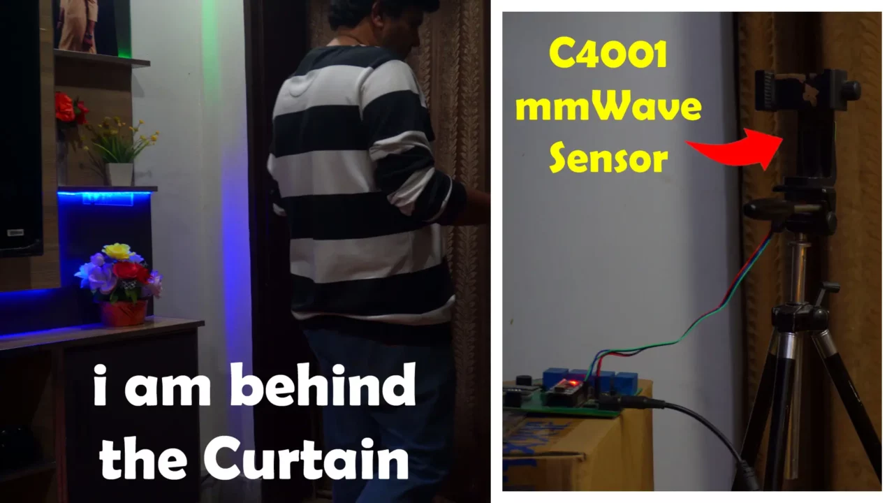C4001 mmWave sensor detection me from behind the curtain