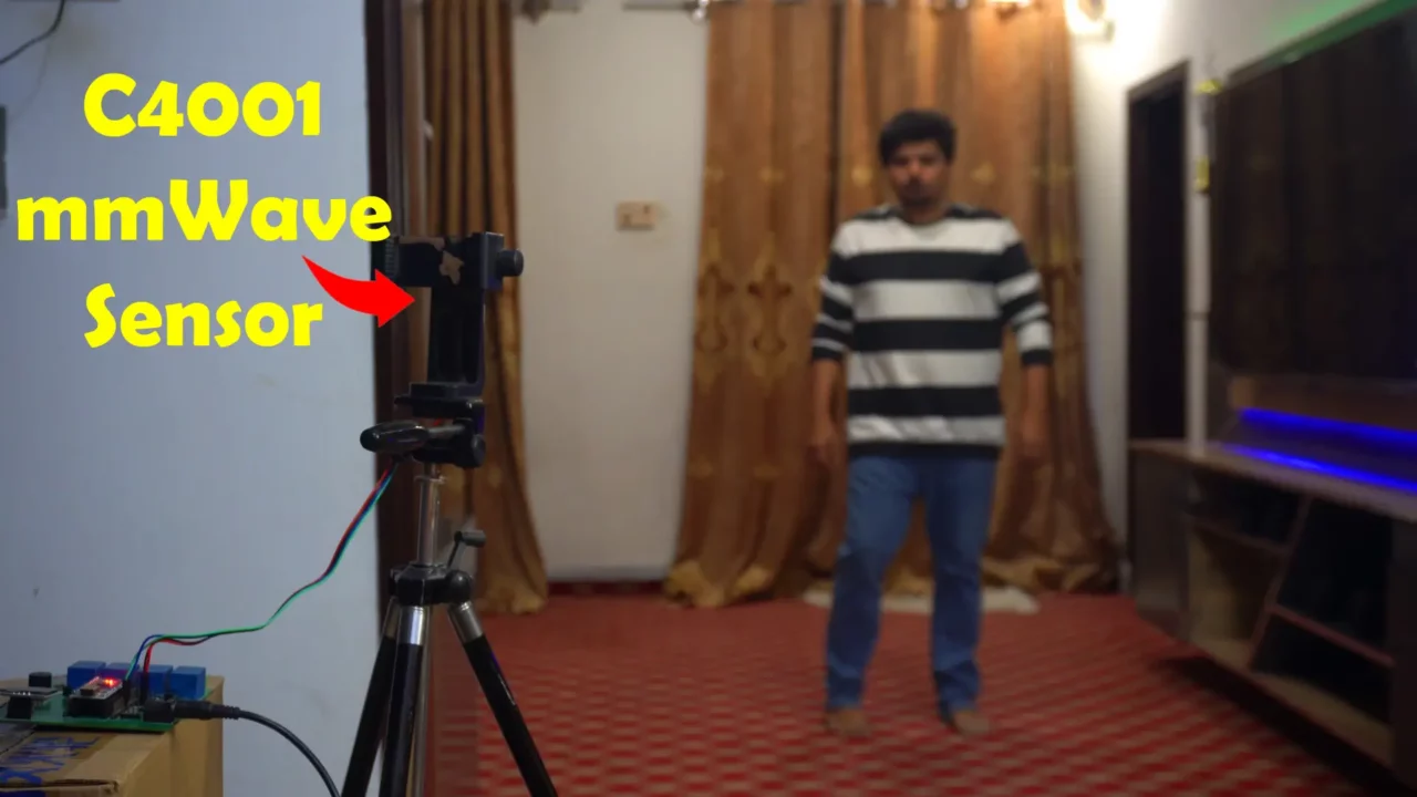 C4001 mmWave sensor test under a running ceiling fan