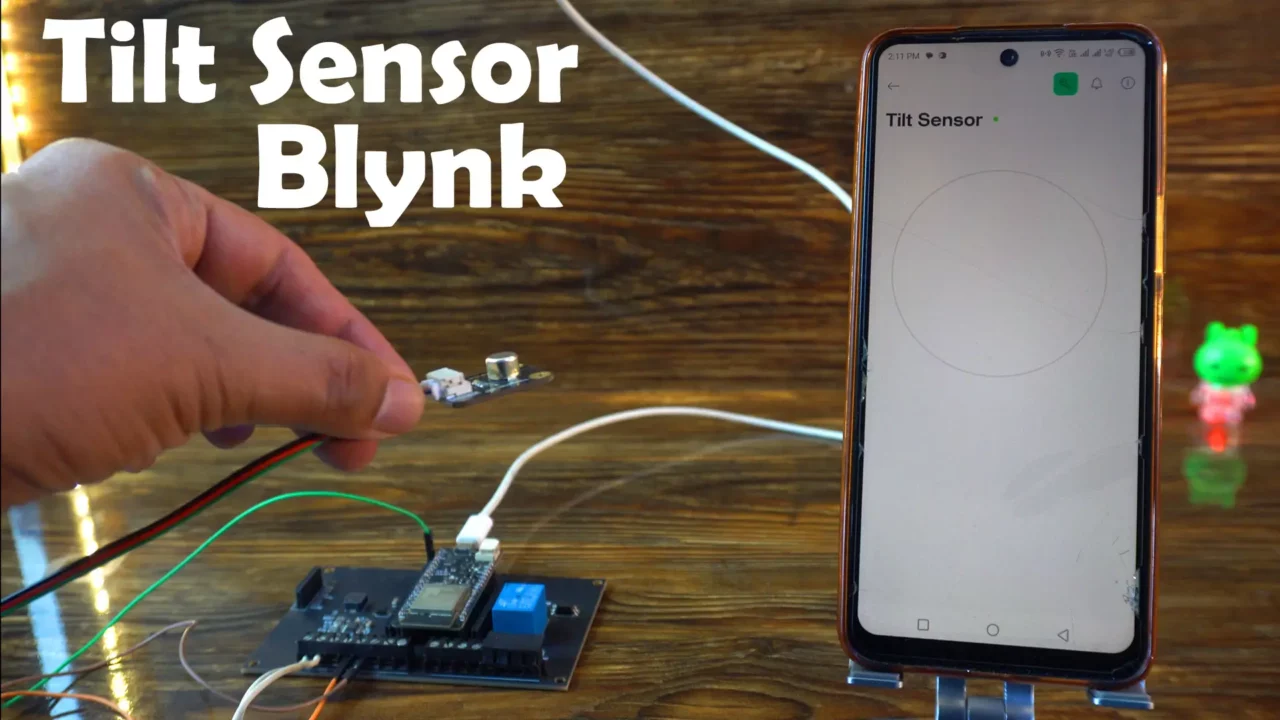 security system using Digital 360° Tilt Sensor and blynk esp32