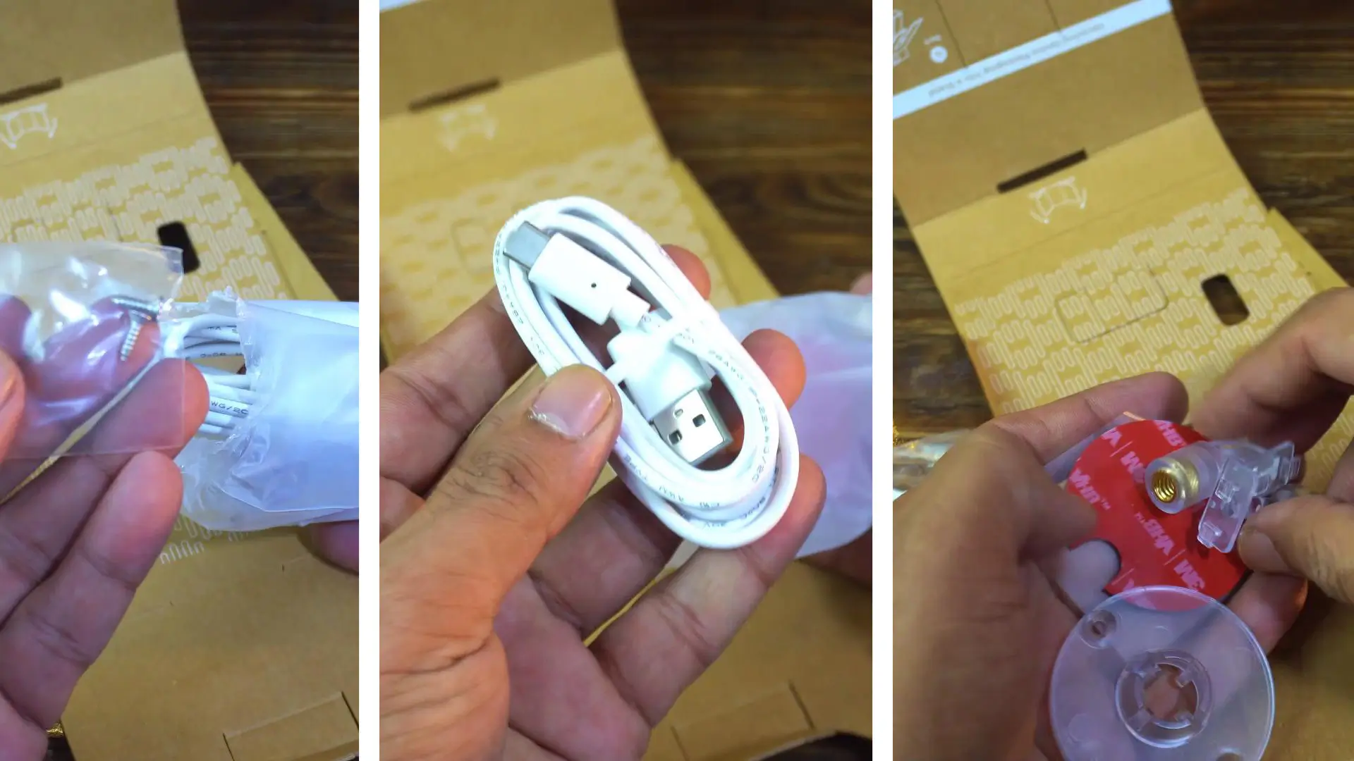 Full set of SenseCAP Watcher accessories for setup and installation