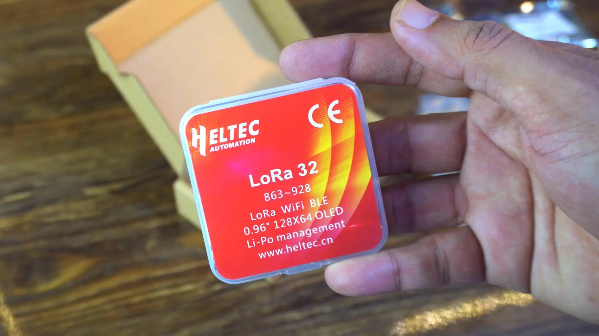 ESP32 LoRa 32 development board shown for long-range wireless projects