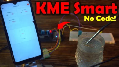 KME Smart interface teaching ESP8266 beginners how to create a smart home device easily