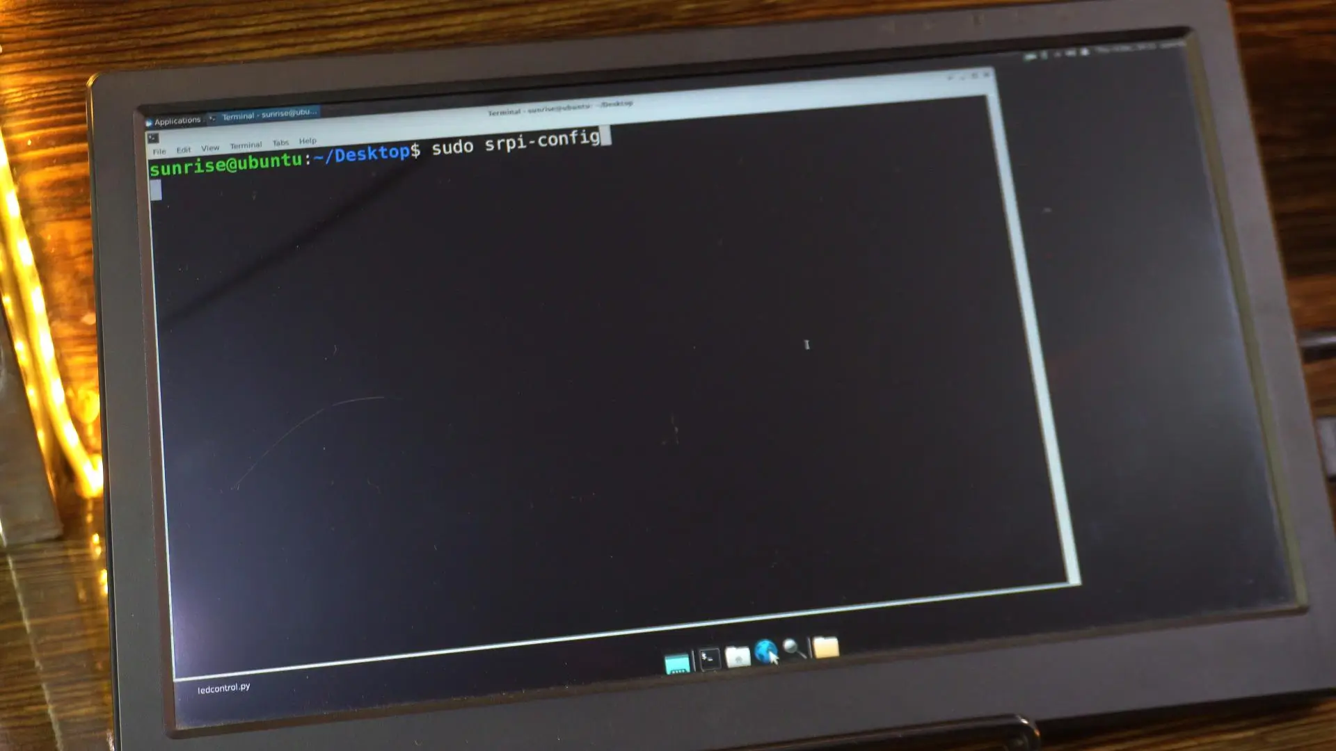 System configuration menu access on RDK X5 shown in rdk x5 programming tutorial