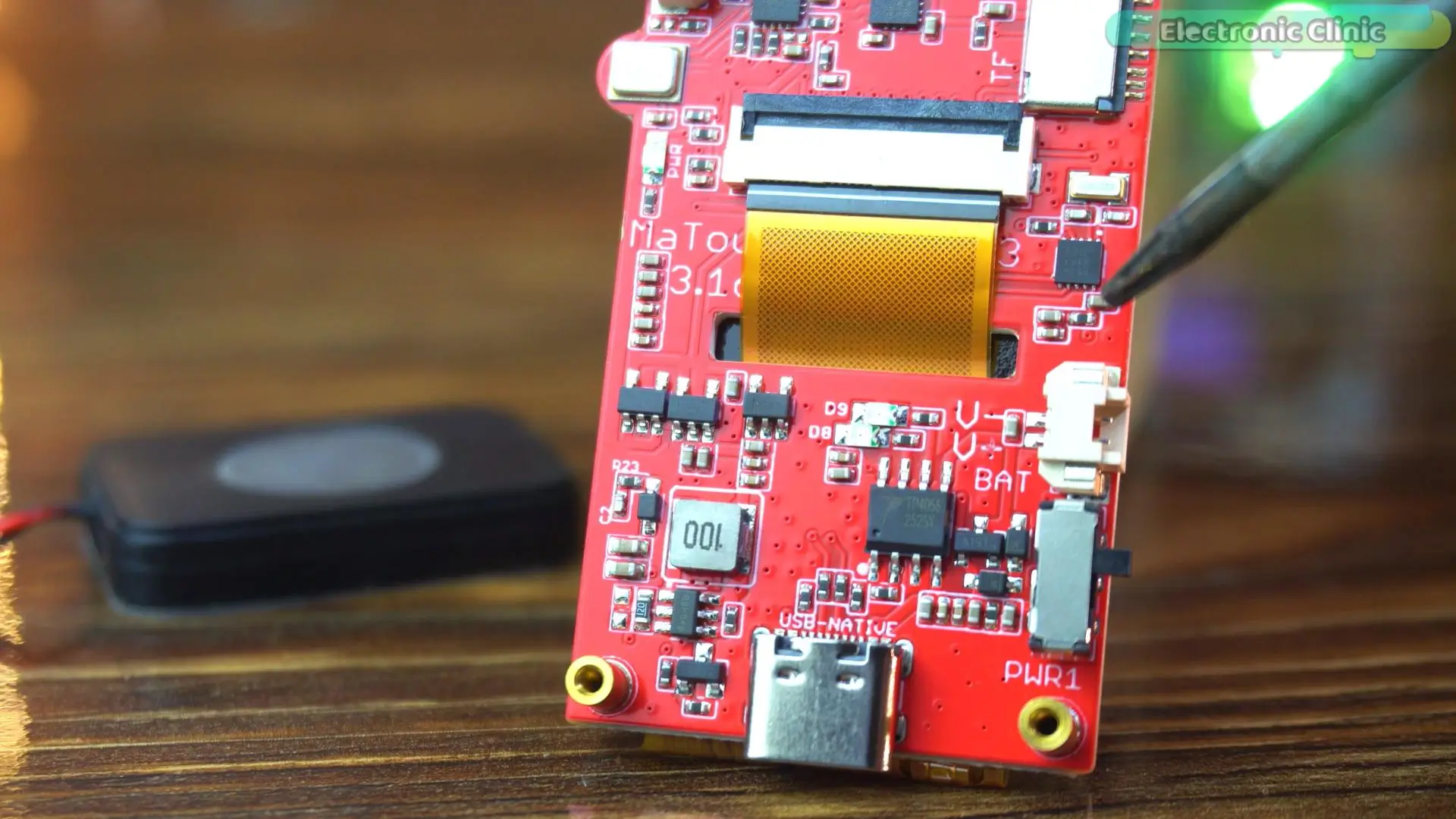 Portable ESP32 Voice Recorder with rechargeable lithium battery connection