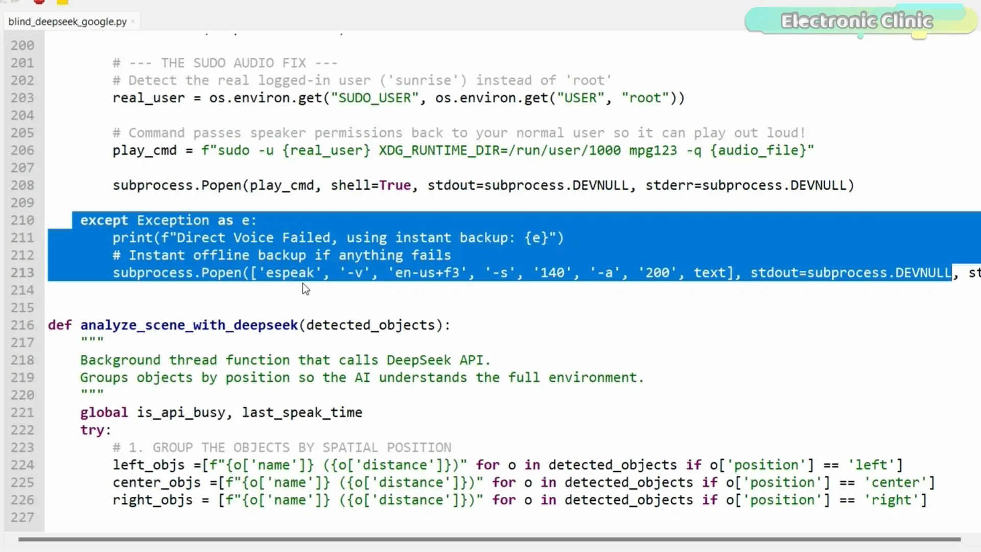 DeepSeek RDK X5 AI assistant offline speech fallback logic using eSpeak