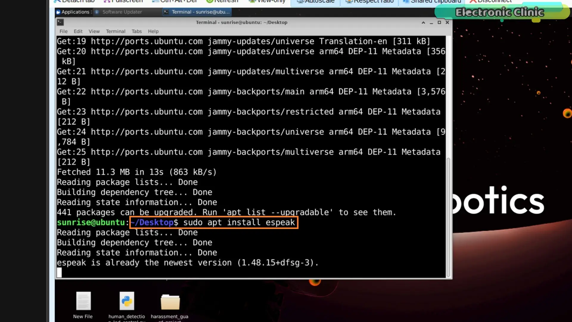 RDK X5 AI assistant eSpeak speech engine installation