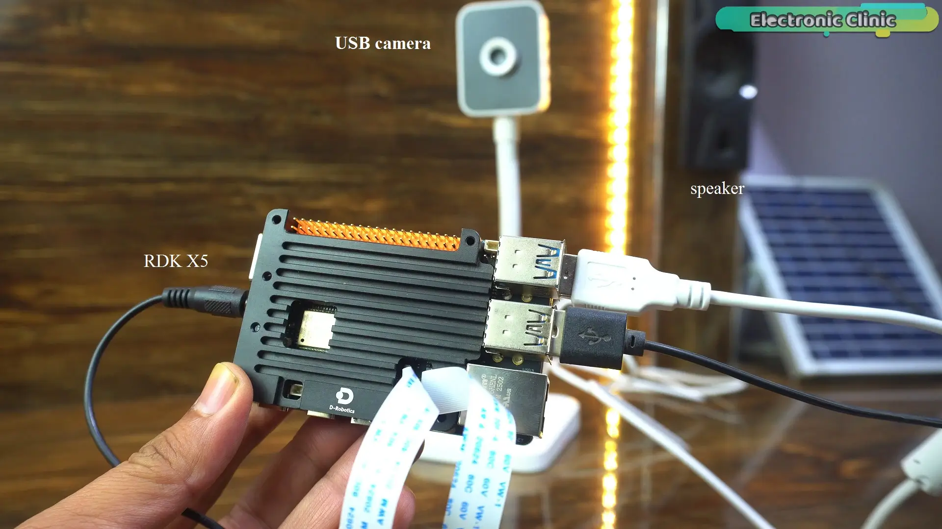 RDK X5 hardware setup for DeepSeek AI assistant with camera and speakers